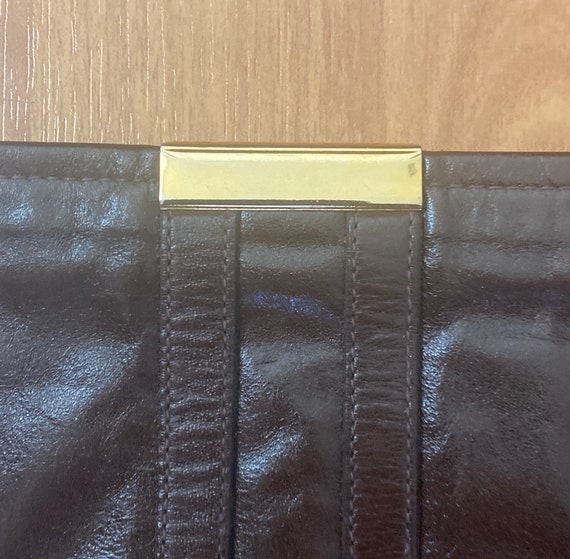 Vintage 1970s Brown Soft Leather Evening Clutch B… - image 2