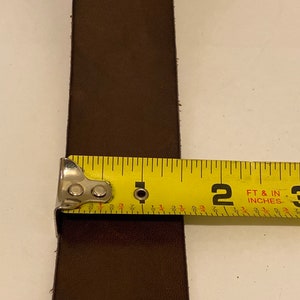 Vintage Nautica Full Grain Italian Brown Western Leather Belt Solid Brass Buckle Made in Italy image 10