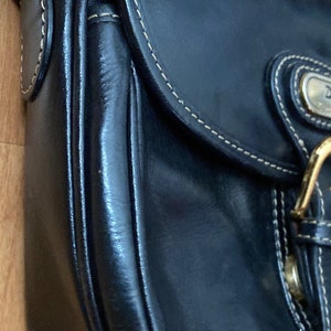 Dickens Black Leather Crossbody Bag