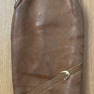 Antique Rare Rolfs Brown Leather Elegant Cigarette 7” Case Tobacco & Lighter Storage Pouch