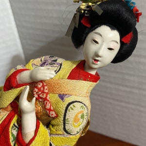 Vintage Geisha Porcelain Display Doll Dressed in Traditional - Etsy
