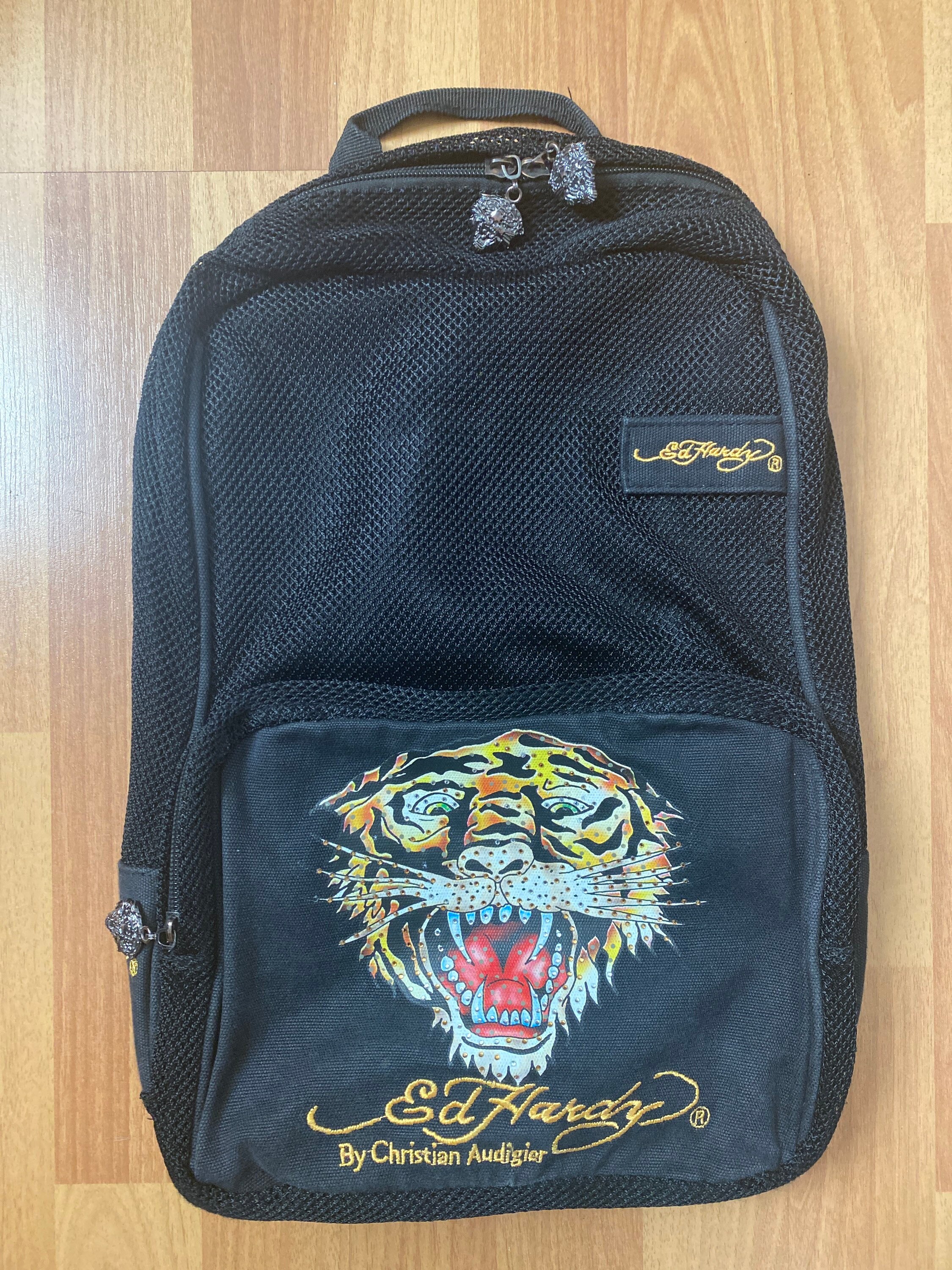 Ed Hardy NEW Backpack Vintage Tiger Born Free Ed Hardy ed hardy printed tiger cargo backpack | Grailed main image 3