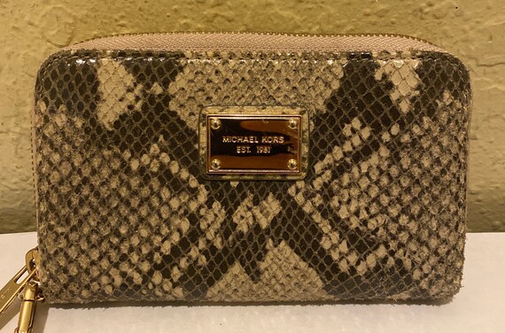 michael kors snakeskin wallet