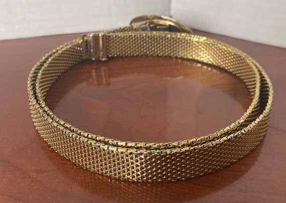 Vintage 1980s Retro Slim Metal Gold Tone Women’s … - image 4