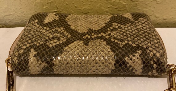 michael kors snakeskin wallet