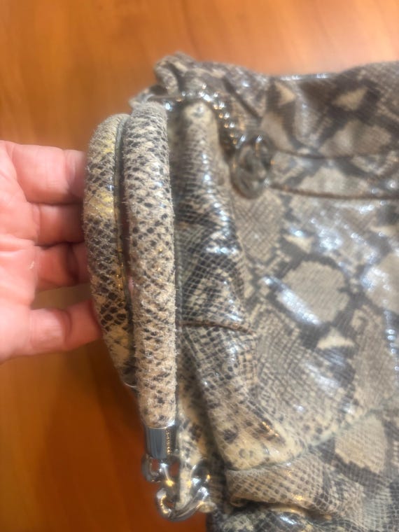 Michael Kors Leather Python Embossed Shoulder Cro… - image 4