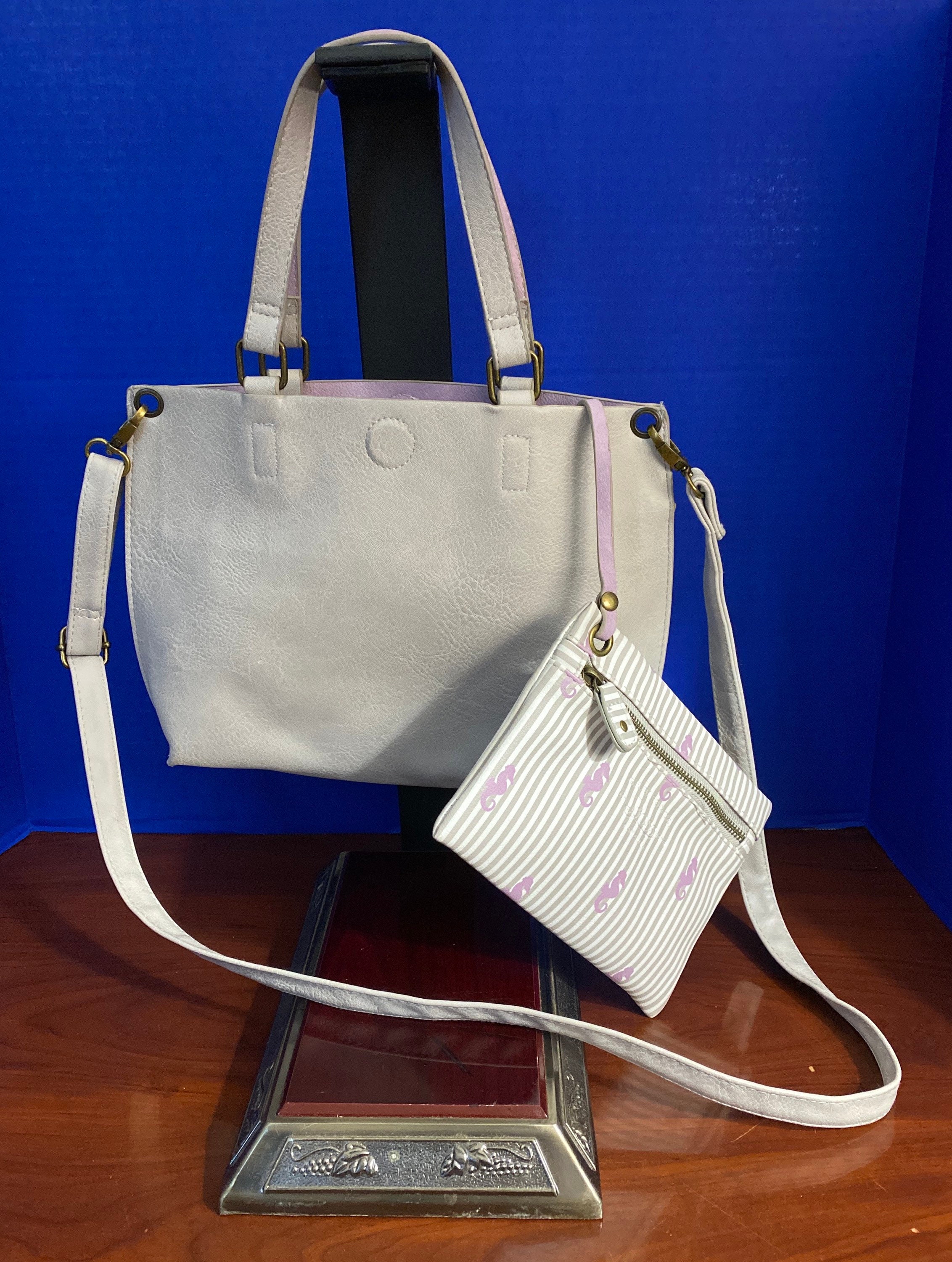 GH Bass & Co 2 in 1 Tote Women’s Vegan Jazmin Leather Violet and Lavender