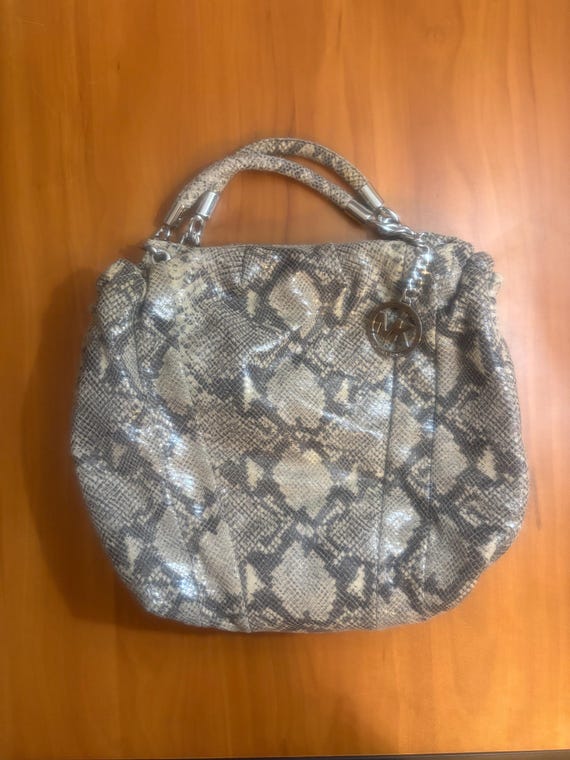Michael Kors Leather Python Embossed Shoulder Cro… - image 2