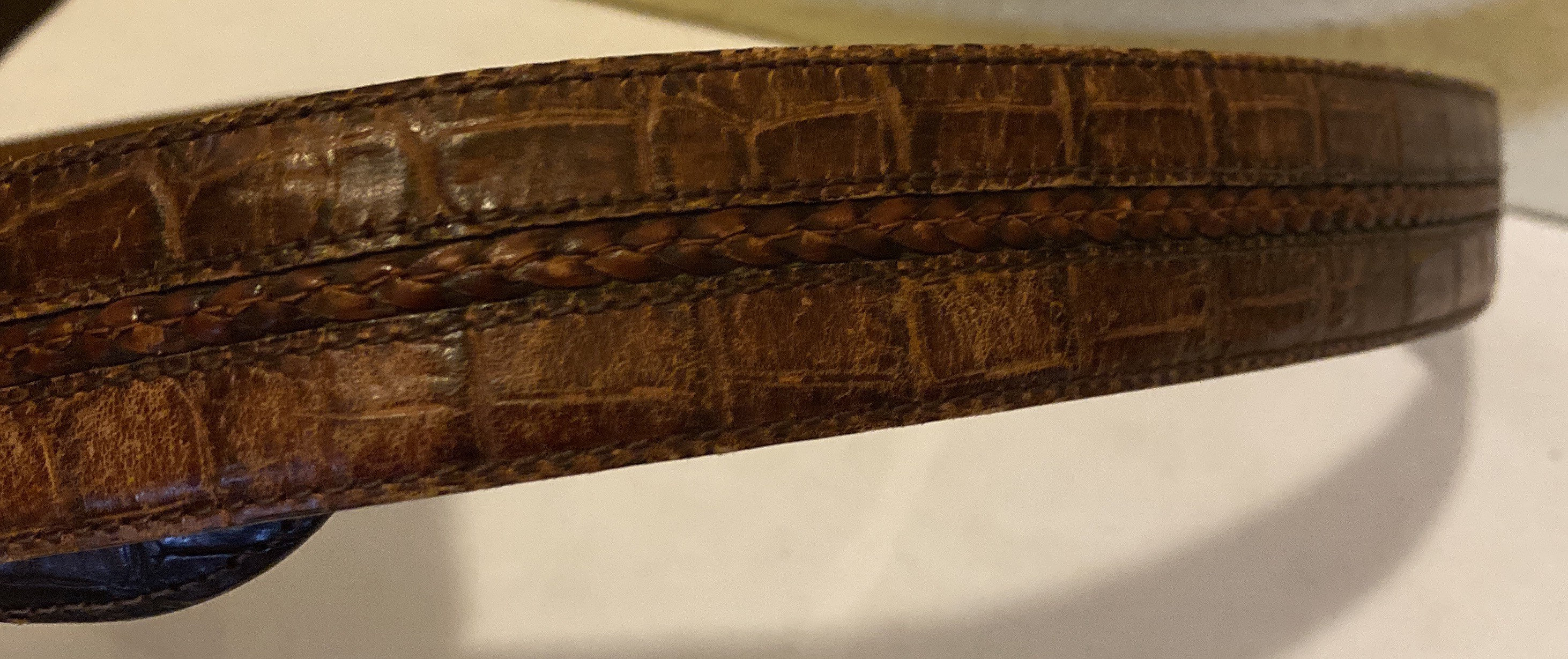 Vintage Paolo Da Ponte Men's Beautiful Leather Belt Brown