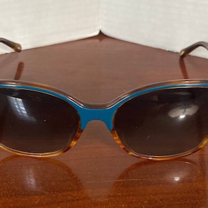 Chloe CE734S Sunglasses Turquoise & Blue Amber Lens 59-19 145mm 417 Made In Italy