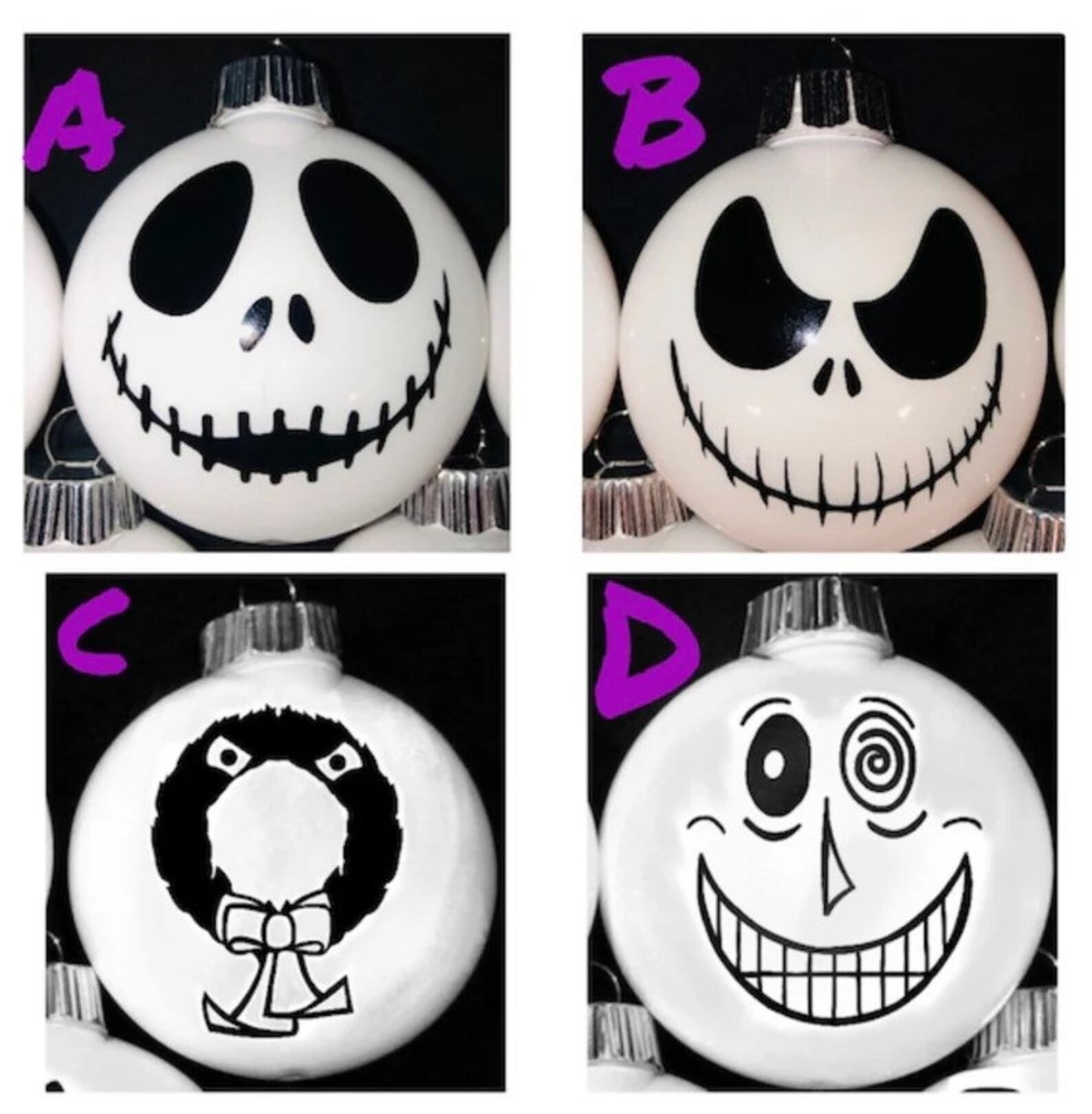 Nightmare Before Christmas Ornaments Jack Sally Zero Oogie Etsy