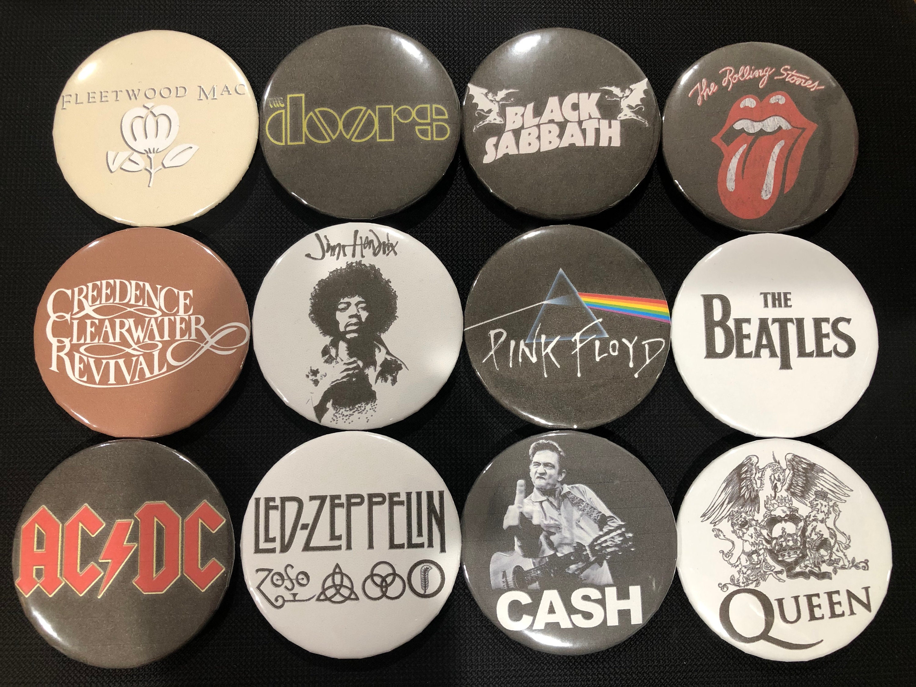 Lot #101 Lot of Vintage Rock Band Pins/Buttons - Bay Area Online Auctions