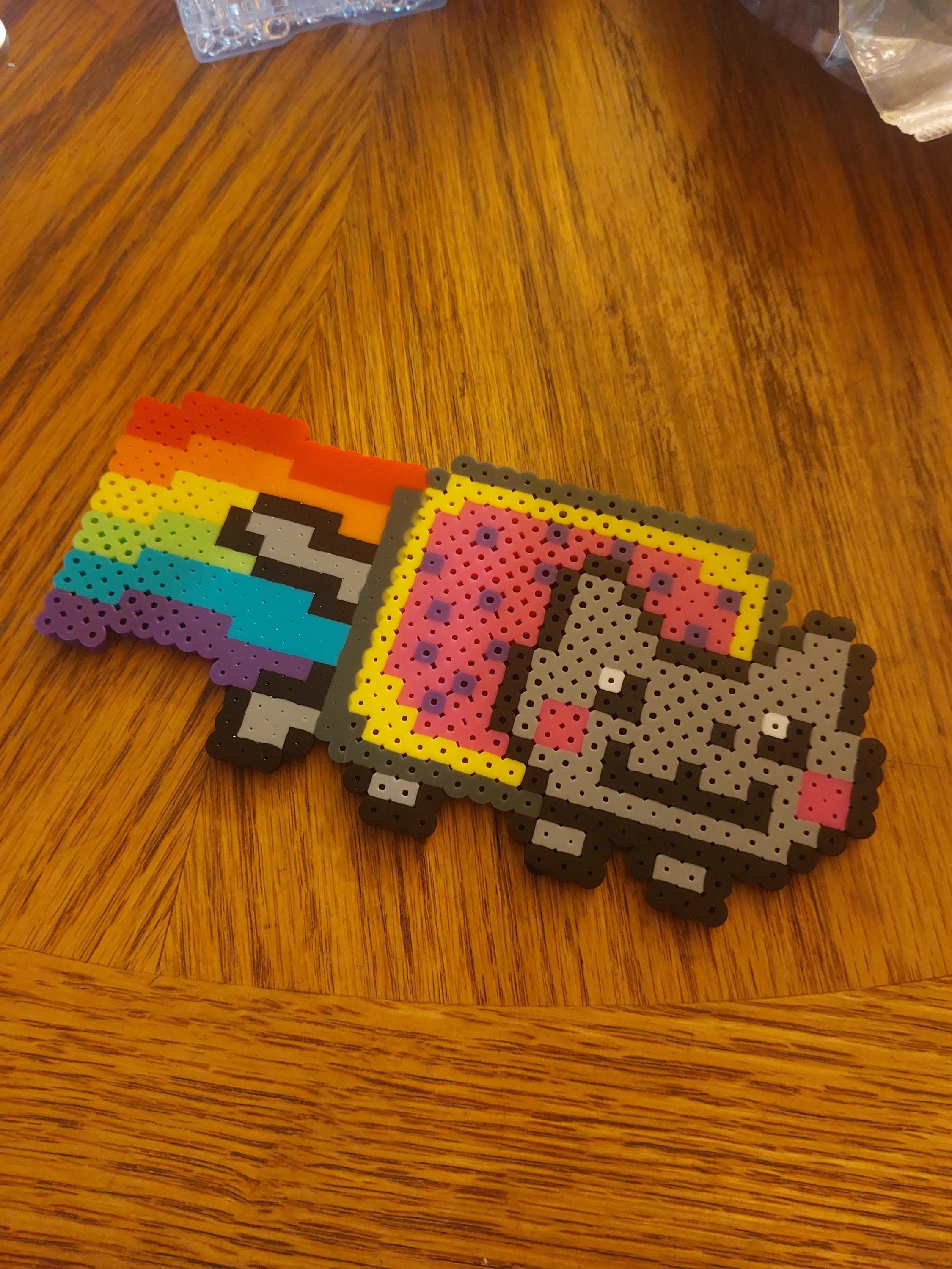 Nyan Cat Perler Bead Coaster - Etsy