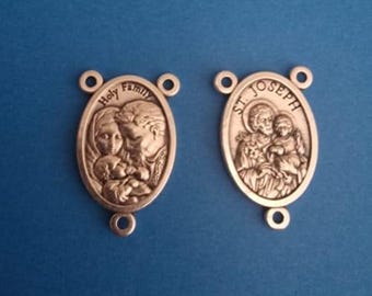 WHOLESALE St Joseph / Holy Family centar medals, Lot bulk medals 10, 20, 50, 100 pcs medals