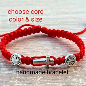 st. benedict bracelet, saint Benedict bracelet, adjustable jewerly, protection bracelet, prayer, religious gift, saint bracelet, mumy gift