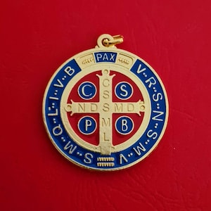Wholesale st Benedict medal 2 inch, medal silver tone incha, Italy medal