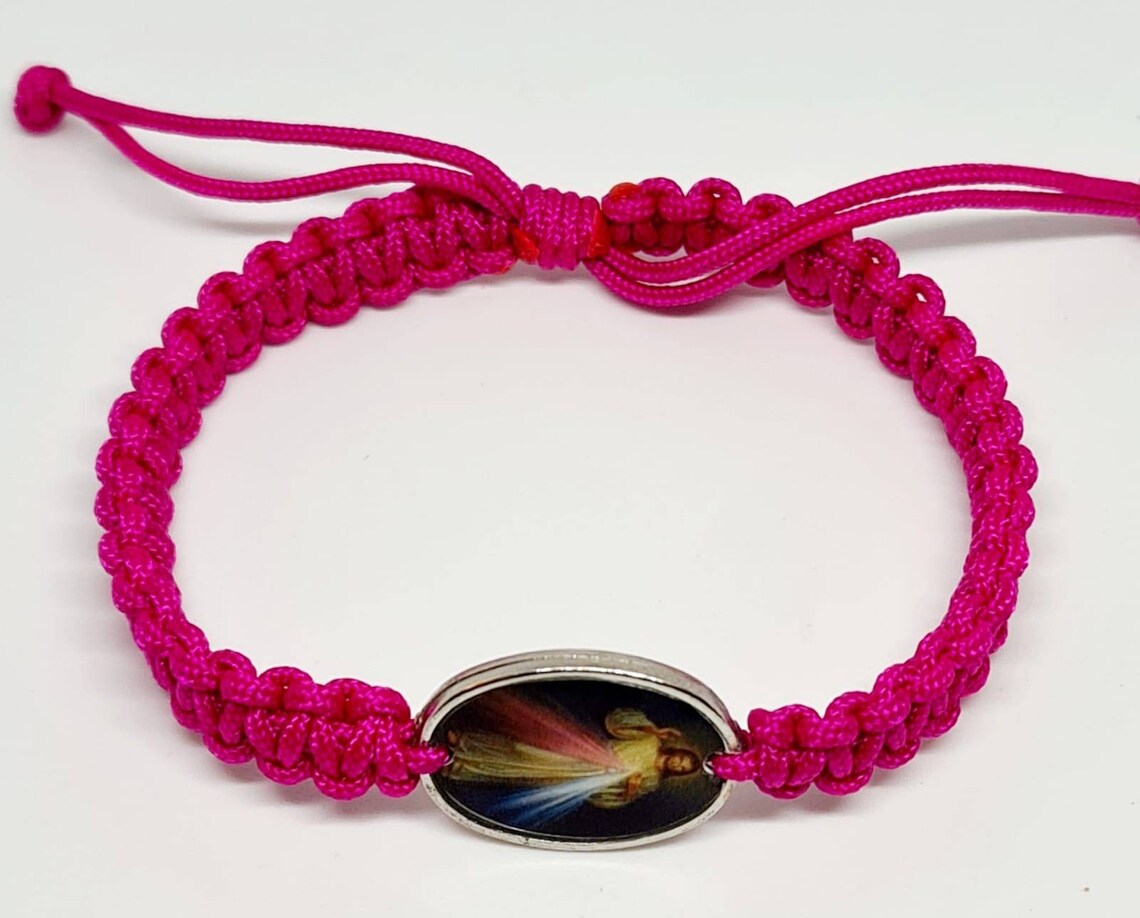 Divine mercy bracelet Handmade braceletJesus i Trust You Etsy