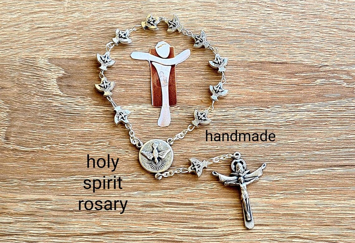 HOLY SPIRIT ROSARY Prayer Rosary Car Rosary Chaplet | Etsy