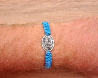 Saint Michael Bracelet, st michael bracelet, Angel Guardian Patron, Saint Bracelet, Archangel of the Military,  Protection gift, Blessing