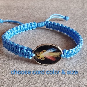 Göttliche Barmherzigkeit Armband, Handgewebtes Armband, Jesus i Trust You Handgewebtes Armband Jesus von Nazareth Christus Christliche Frauen Männer, Medjugorje Geschenk
