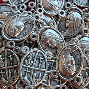 WHOLESALE Virgin Mary Medjugorje center medals, Lot bulk medals 10, 20, 50, 100 pcs medals