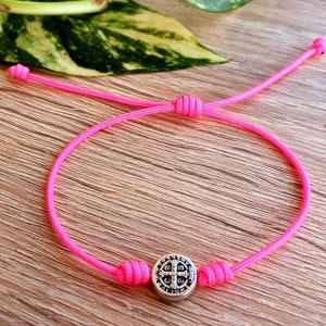 St Benedict bracelet, Saint Benedict bracelet, simple cord bracelet, gift for friend, gift for girl, gift for women