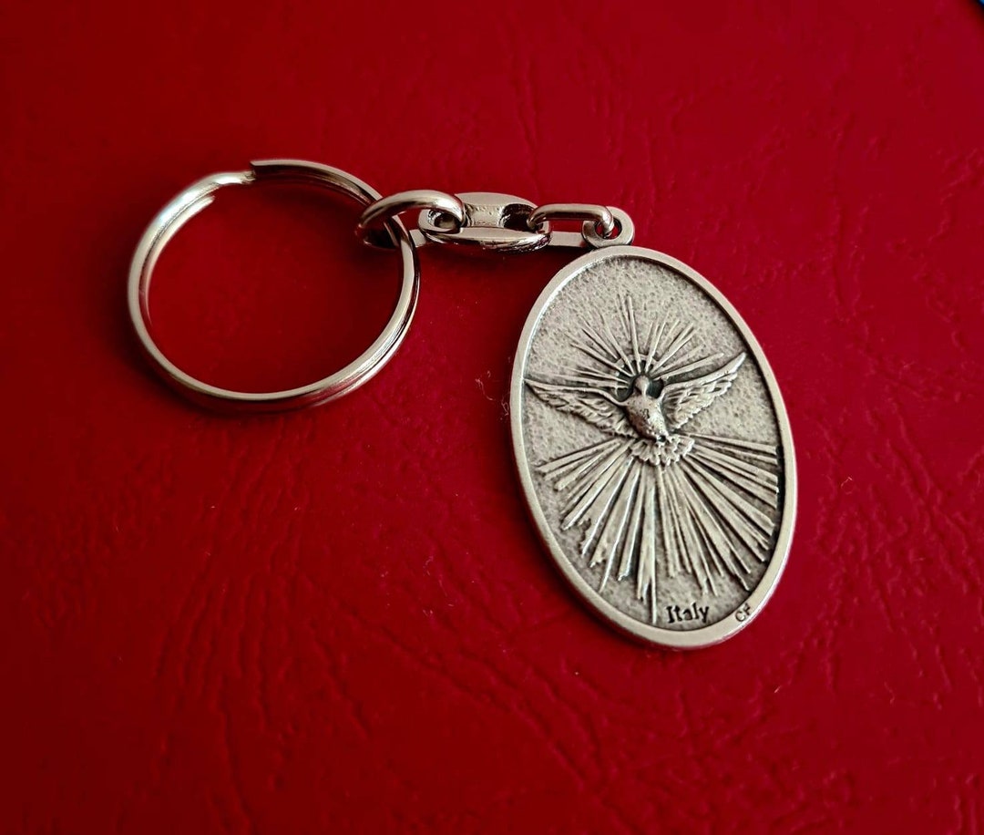 Holy Spirit Keychain, Catholic Keychain - Etsy