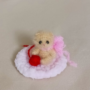 Micro crochet, Crocheted miniature kitten, Tiny cat, Art doll, Mini teddy cat Plush Stuffed Animal Mini amigurumi cat Cute personalized gift