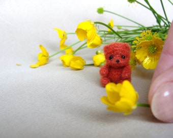 Small teddy bear 1,2" Tiny bear with heart is the best best friend gifts, Miniature Teddy Bear, Funny Teddy Bear plush mm, Personalized gift