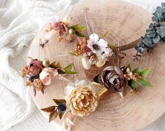 Pince à cheveux d’automne,Accessoires de mariage,Épingles à cheveux de fleurs,Accessoires pour cheveux,Pince à cheveux de mariage,Pinces à fleurs rustiques,Épingles à cheveux rustiques, Mariage d’automne