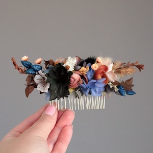 Autumn Flower Hair Comb,Boho Bridal Accessories,Fall Wedding Headpiece,Boho Bridal Accessory