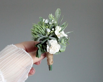 Greenery Pocket Boutonniere, Woodland Wedding Groom Accessory, Rustic Green Lapel Pin, Boho Groomsmen