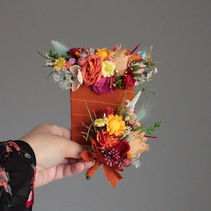 Orange pocket boutonniere,Red boutonniere,Groomsmen,Boutonnieres,Men boutonniere,Wedding flowers,Fall wedding,Multicolor boutonniere,Groom