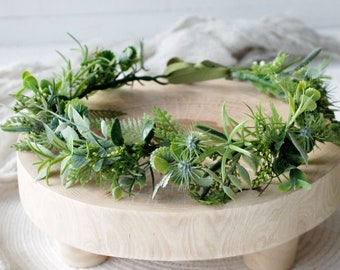 Eucalyptus Wedding Flower Crown, Greenery Hair Accessories
