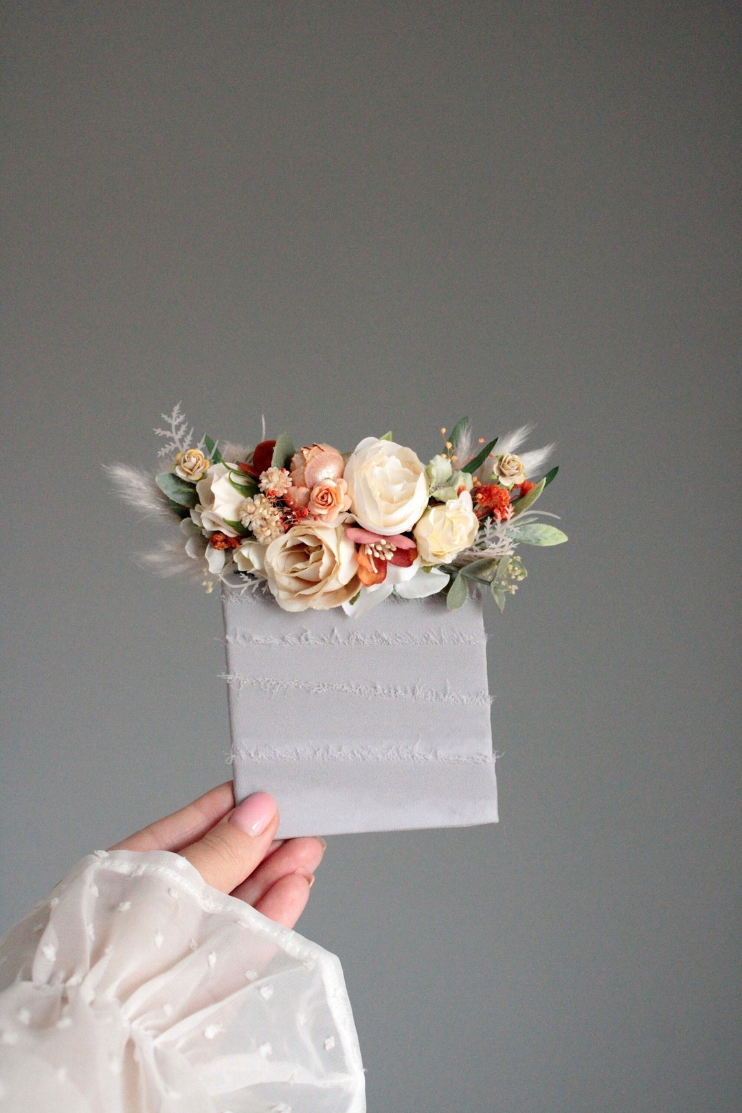 Pocket Boutonniere,orange Ivory Boutonnieres,buttonhole,wedding Flowers