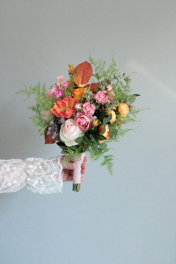 Pastel Wildflower Bridal Bouquet,spring Summer Wedding