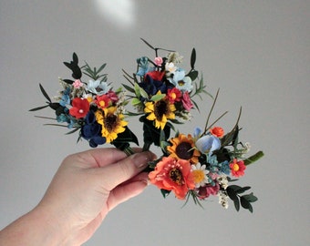 Meadowy Headpiece,crown Wildflowers,meadow Flower Hair Crown