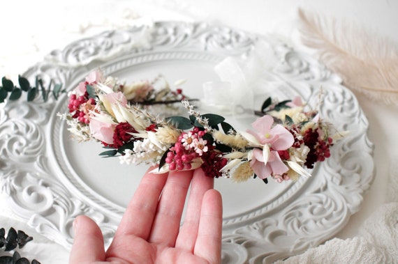 mini bouquet & flower crownpink ver