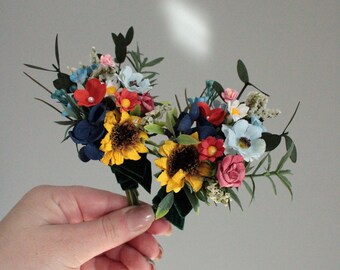 Meadowy Headpiece,crown Wildflowers,meadow Flower Hair Crown