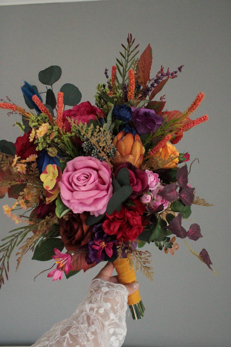 colorful-boho-wedding-bouquet-jewel-tone-bridal-flowers-bright-fall