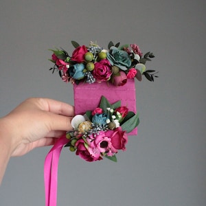 Custom pocket boutonniere,Jewel-tone boutonniere,Bridal corsage,Colorful flower,Boutonniere,Grooms men,Groom,Emerald green teal flowers