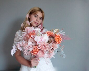 DIY Paper Bridal Bouquet - The Happy Scraps