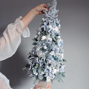 Blue Christmas tree,Christmas tree,able Christmas tree,Blue Christmas centerpiece,Christmas decor,blue Christmas,Christmas Giftt,Xmas decor