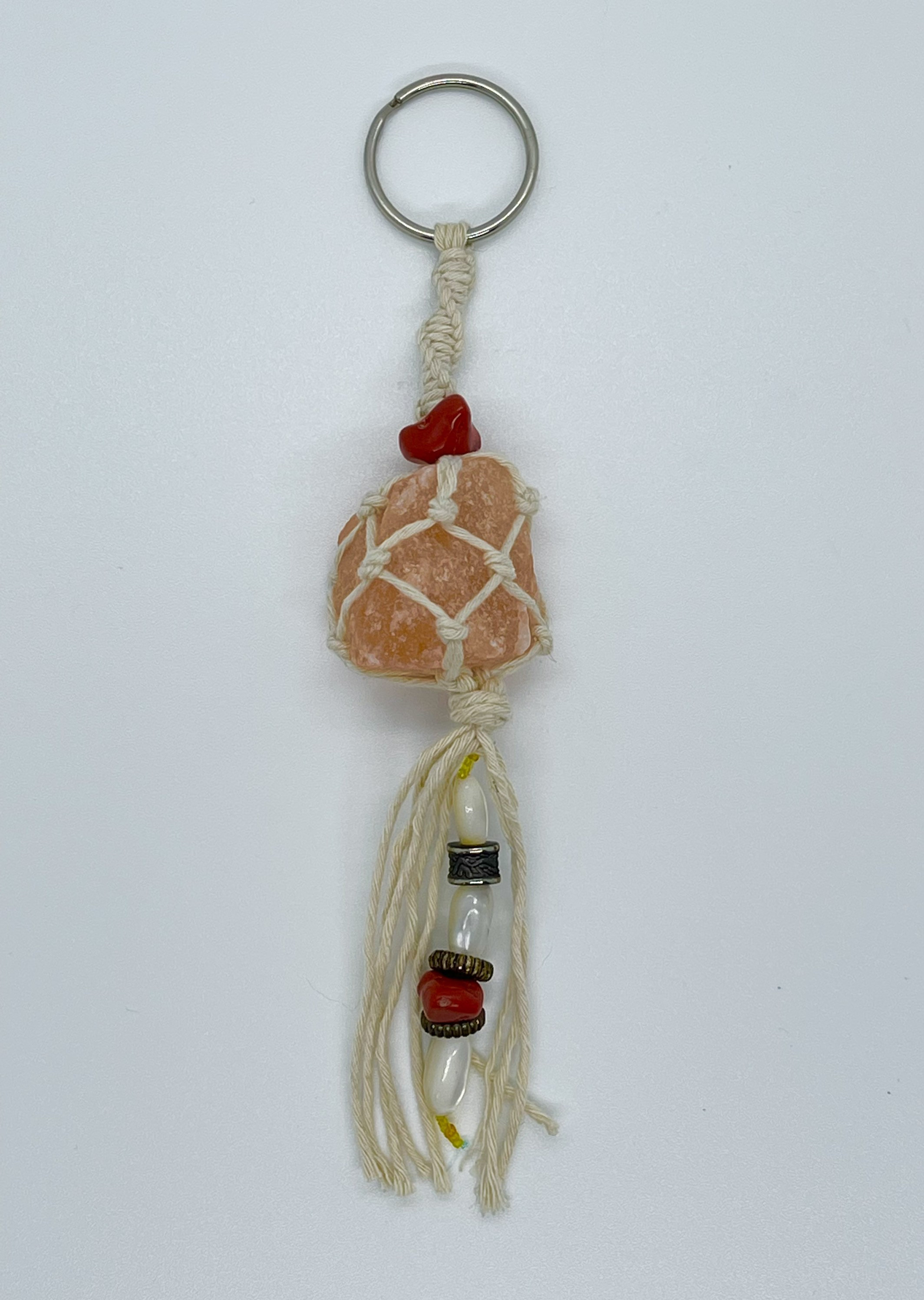 Himalayan Salt Rock Keychain Macrame Himalayan Salt Rock Key Etsy