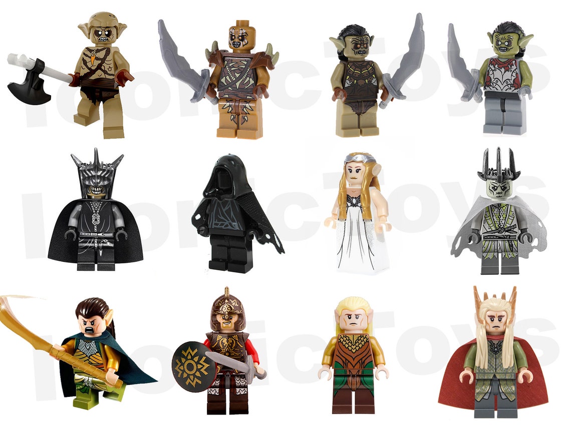 Lord of the rings LOTR Custom Lego Minifigures Mini Figures Etsy