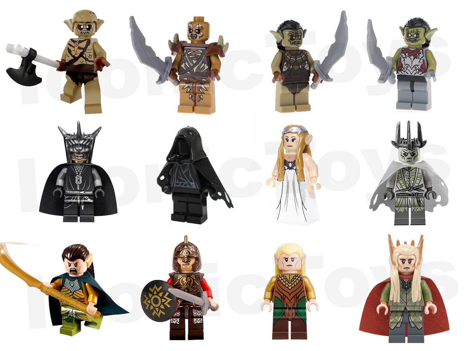 Lord of the rings LOTR Custom Lego Minifigures Mini Figures Etsy Italia