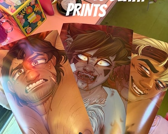 Strade, Ren, Derek - Boyfriend to Death - You Kill Me Every Time ykmet - The Price of Flesh tpof - glossy art prints - horror gaming gift