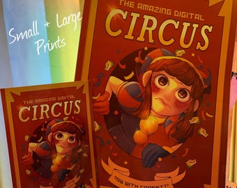 Pomni - The Amazing Digital Circus TADC - Impression sur papier glacé - Cadeau d'horreur pour fan de jeux d'anime