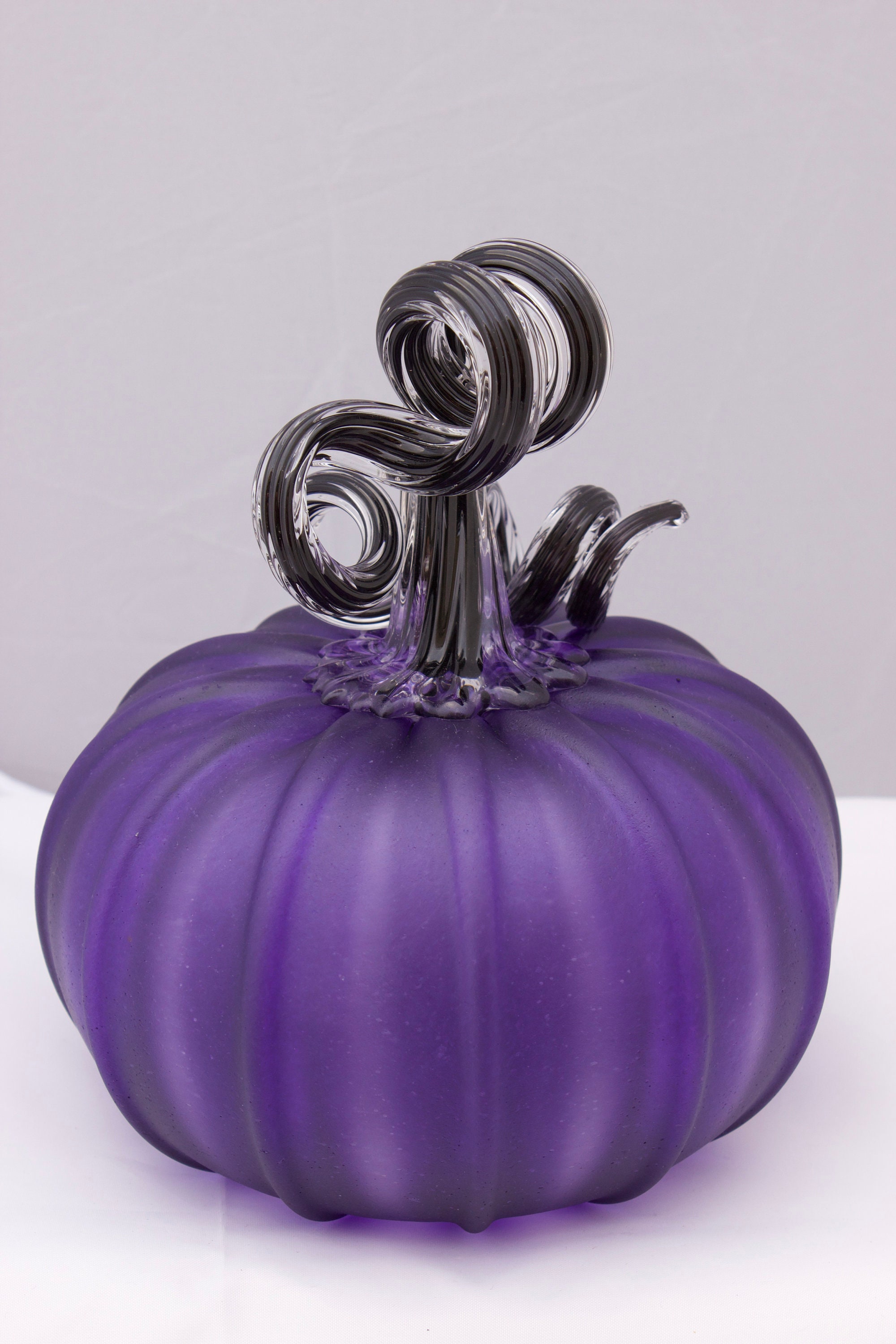 Hand Blown Glass Matte Pumpkin Etsy