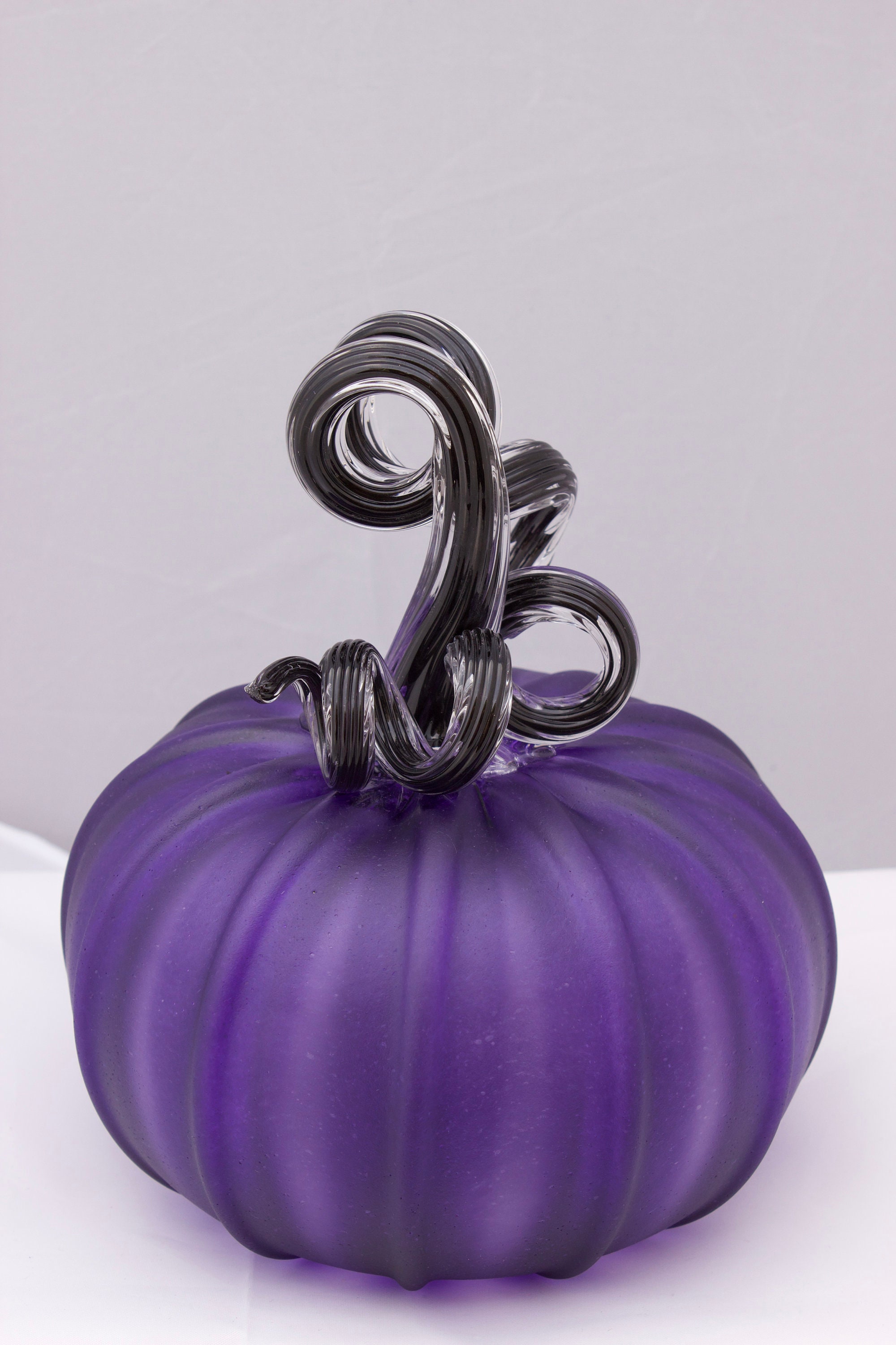 Hand Blown Glass Matte Pumpkin Etsy